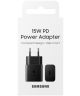 Originele Samsung 15W PD Power Adapter Fast Charge USB-C Oplader Zwart