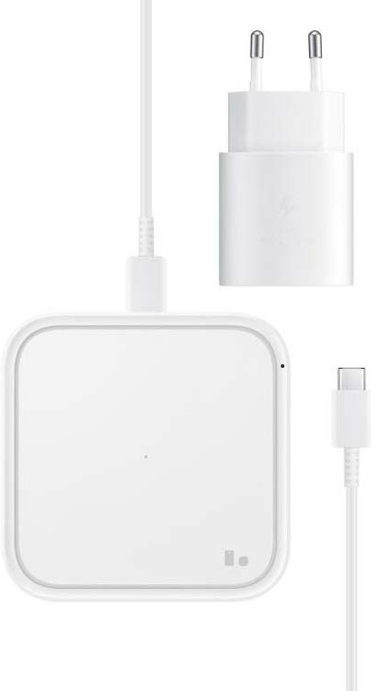 Originele Samsung Wireless Charger 15W Fast Charge + Adapter 25W Wit afbeelding 1