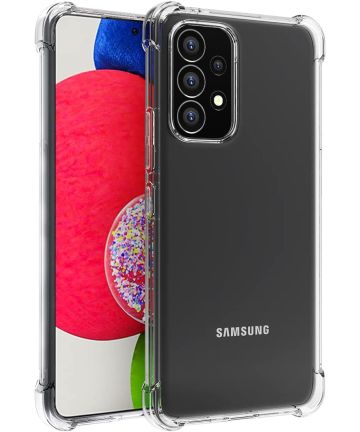 Samsung Galaxy A53 Hoesje Schokbestendig TPU Back Cover Transparant Hoesjes