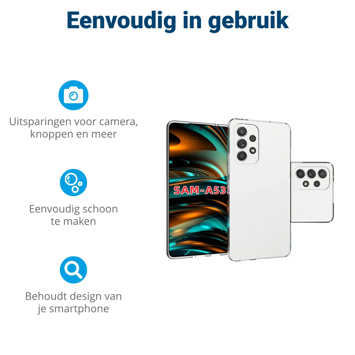Samsung Galaxy A53 Hoesje Schokbestendig TPU Back Cover Transparant afbeelding 6