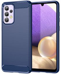Samsung Galaxy A33 Hoesje Geborsteld TPU Back Cover Blauw