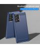 Samsung Galaxy A53 Hoesje Geborsteld TPU Back Cover Blauw