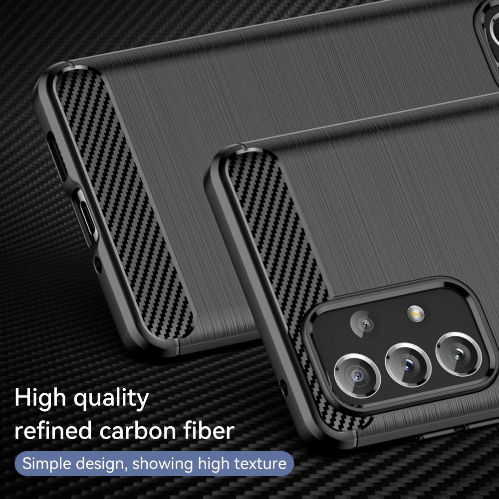 Samsung Galaxy A73 5G Hoesje Geborsteld TPU Back Cover Zwart afbeelding 4