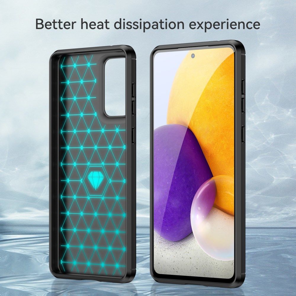 Samsung Galaxy A73 5G Hoesje Geborsteld TPU Back Cover Zwart afbeelding 7