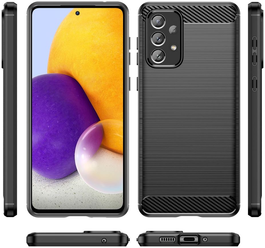 Samsung Galaxy A73 5G Hoesje Geborsteld TPU Back Cover Zwart afbeelding 9