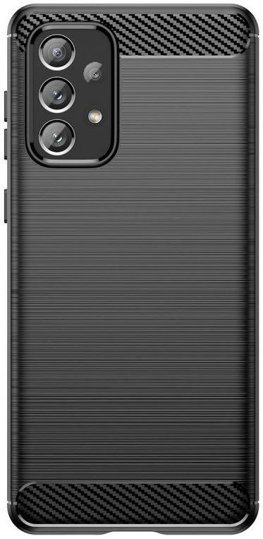 Samsung Galaxy A73 5G Hoesje Geborsteld TPU Back Cover Zwart afbeelding 2