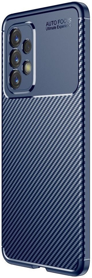 Samsung Galaxy A53 Hoesje Siliconen Carbon TPU Back Cover Blauw afbeelding 1