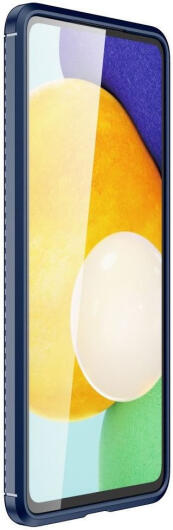 Samsung Galaxy A53 Hoesje Siliconen Carbon TPU Back Cover Blauw afbeelding 2