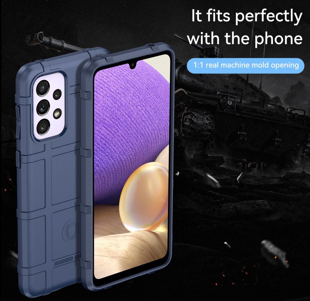 Samsung Galaxy A33 Shock Proof Rugged Shield Back Cover Blauw afbeelding 5