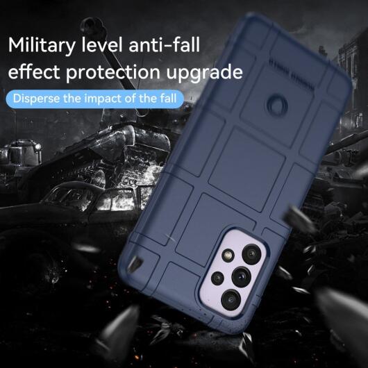 Samsung Galaxy A33 Shock Proof Rugged Shield Back Cover Blauw afbeelding 3