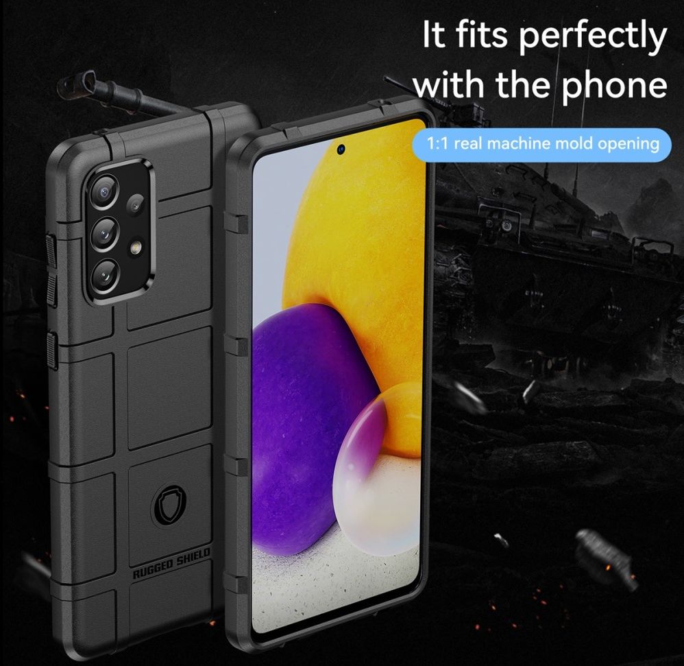 Samsung Galaxy A73 5G Shock Proof Rugged Shield Back Cover Zwart afbeelding 5