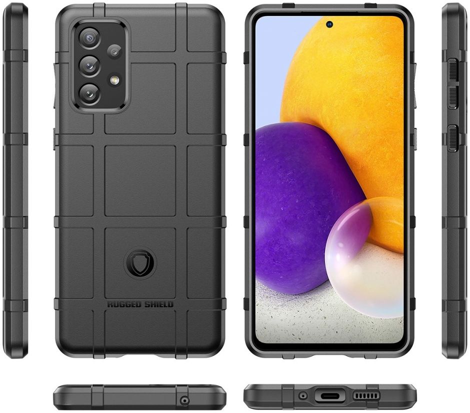 Samsung Galaxy A73 5G Shock Proof Rugged Shield Back Cover Zwart afbeelding 10