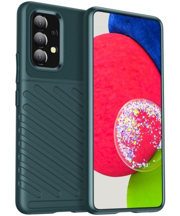 Samsung Galaxy A53 Hoesje TPU Thunder Design Back Cover Groen Hoesjes