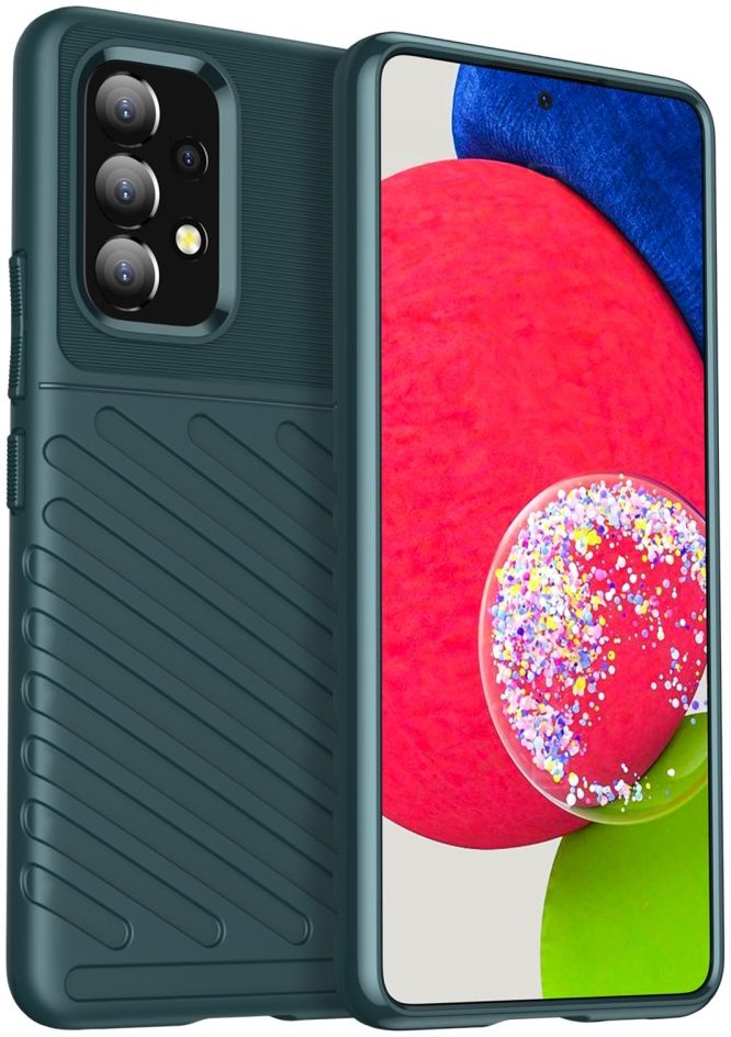 Samsung Galaxy A53 Hoesje TPU Thunder Design Back Cover Groen afbeelding 1