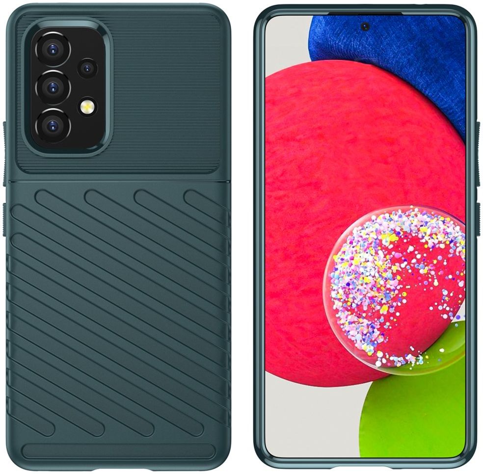 Samsung Galaxy A53 Hoesje TPU Thunder Design Back Cover Groen afbeelding 3