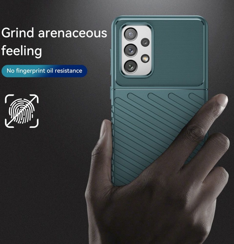 Samsung Galaxy A73 5G Hoesje TPU Thunder Design Back Cover Groen afbeelding 6