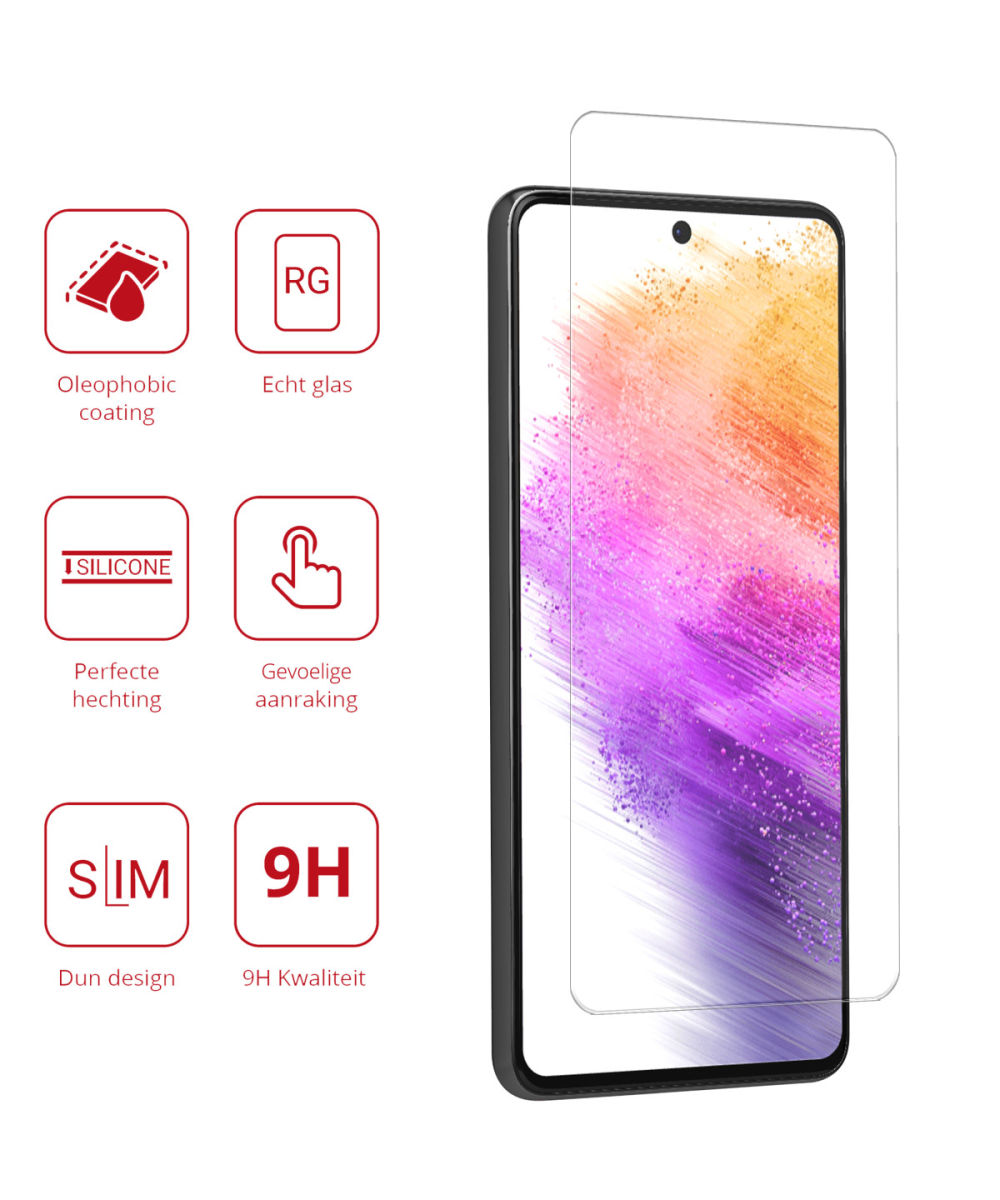 Rosso Samsung Galaxy A73 5G 9H Tempered Glass Screen Protector afbeelding 2