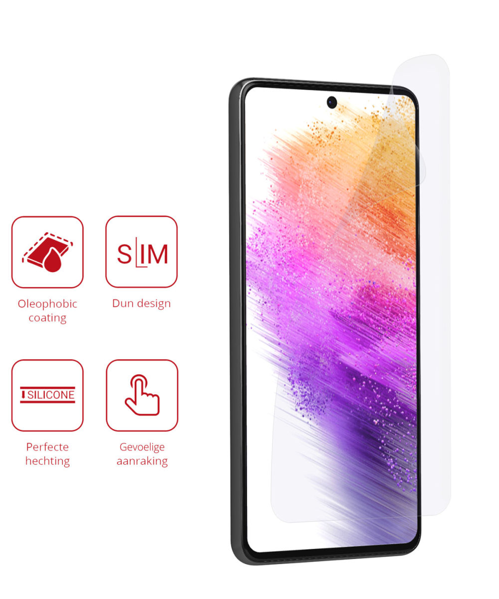 Rosso Samsung Galaxy A73 5G Ultra Clear Screen Protector Duo Pack afbeelding 2