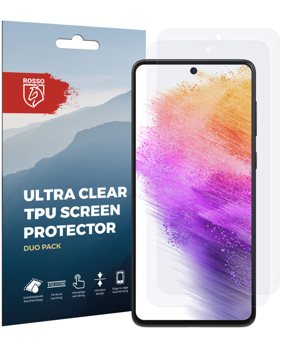 Rosso Samsung Galaxy A73 5G Ultra Clear Screen Protector Duo Pack afbeelding 7