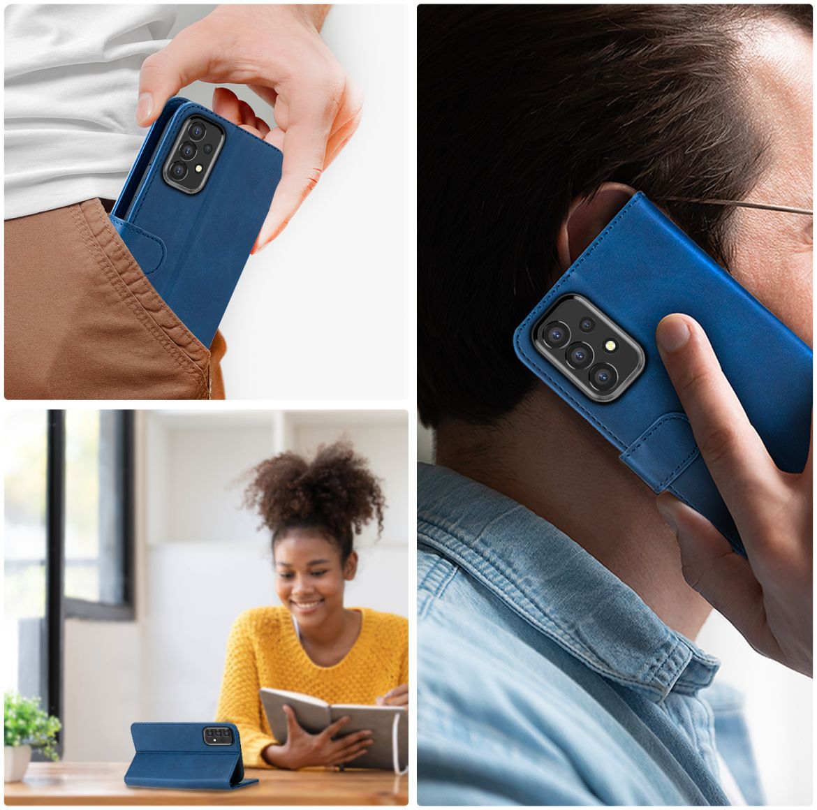 Rosso Element Samsung Galaxy A53 Hoesje Book Cover Blauw afbeelding 5