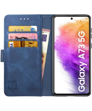Rosso Element Samsung Galaxy A73 Hoesje Book Cover Blauw Hoesjes