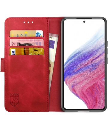 Rosso Element Samsung Galaxy A53 Hoesje Book Cover Rood Hoesjes