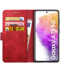 Rosso Element Samsung Galaxy A73 Hoesje Book Cover Rood