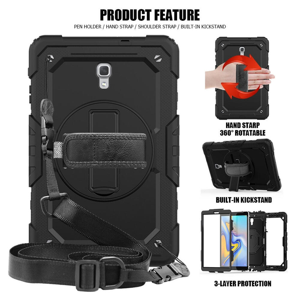 Samsung Galaxy Tab A 10.5 Hoes met Screenprotector en Handriem Zwart afbeelding 9