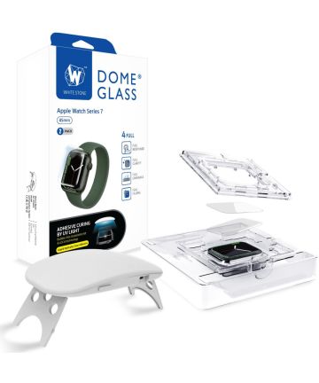Whitestone Dome Glass Apple Watch 45MM Screenprotector (2-Pack) Screen Protectors