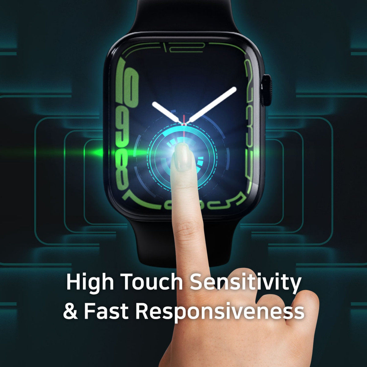 Whitestone Dome Glass Apple Watch 45MM Screenprotector (2-Pack) afbeelding 4