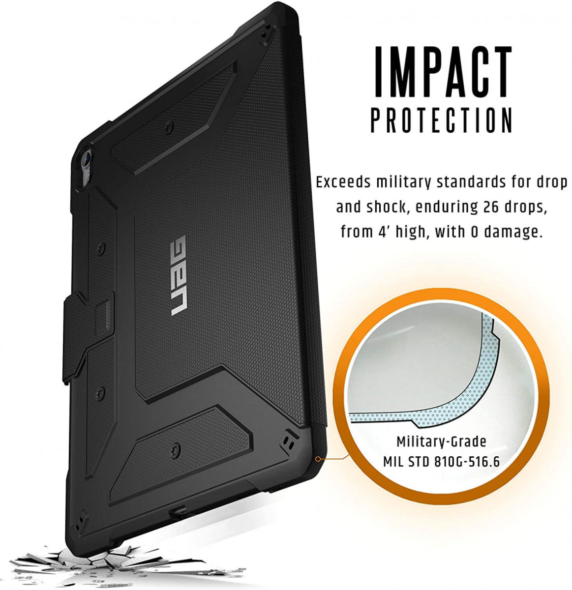 Urban Armor Gear Metropolis Apple iPad Pro 12.9 (2021) Hoes Zwart afbeelding 4