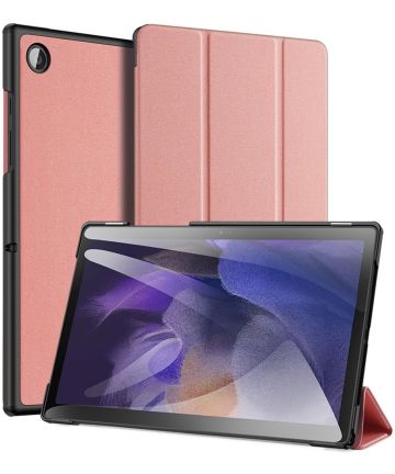 Dux Ducis Domo Samsung Galaxy Tab A8 Hoes Tri-Fold Book Case Roze Hoesjes