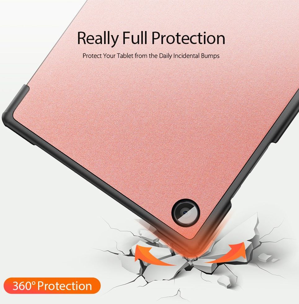Dux Ducis Domo Samsung Galaxy Tab A8 Hoes Tri-Fold Book Case Roze afbeelding 3