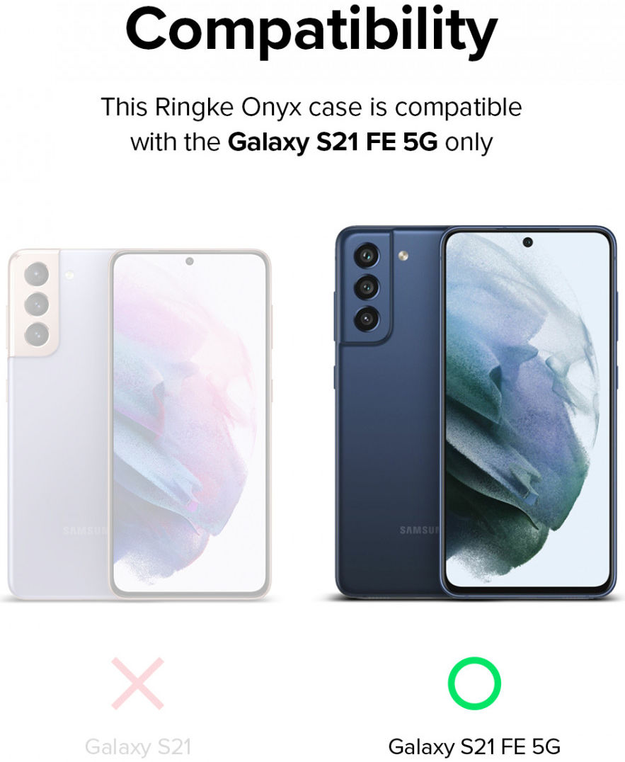 Ringke Onyx Samsung Galaxy S21 FE 5G Hoesje Flexibel TPU Zwart afbeelding 8