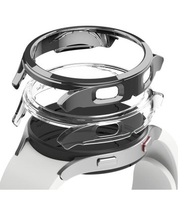Ringke Slim - Samsung Galaxy Watch 4 40MM Hoesje (2P) - Transparant Zilver Cases