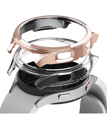 Ringke Slim - Samsung Galaxy Watch 4 44MM Hoesje (2P) - Roze Goud Cases
