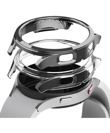 Ringke Slim - Samsung Galaxy Watch 4 44MM Hoesje (2P) - Grijs Transparant Cases