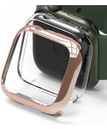 Ringke Slim Apple Watch 7 41MM Hoesje Transparant Roze Goud (2-Pack)