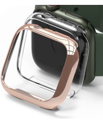 Ringke Slim - Apple Watch 7/8/9 45MM Case -Transparant - Roze Goud (2-Pack)