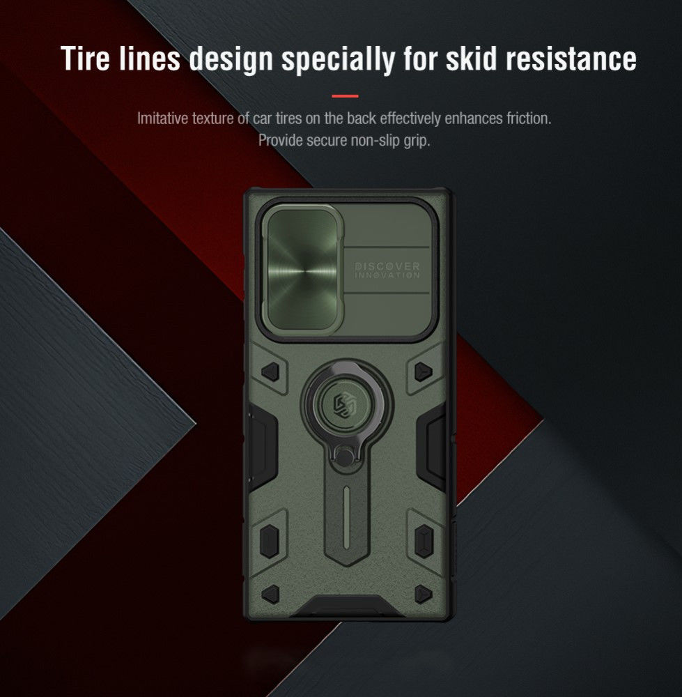 Nillkin CamShield Armor Samsung Galaxy S22 Ultra Camera Slider Groen afbeelding 11