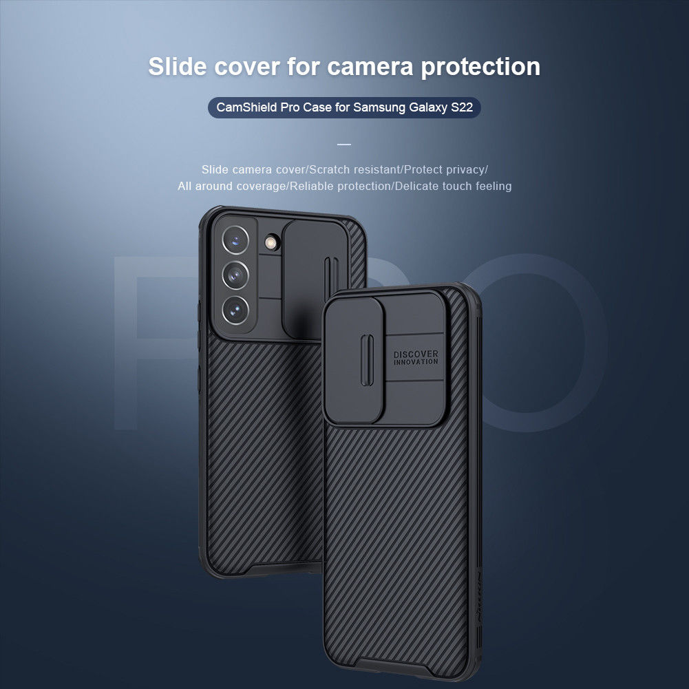 Nillkin CamShield Samsung Galaxy S22 Hoesje met Camera Slider Zwart afbeelding 9
