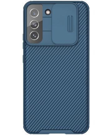 Nillkin CamShield Samsung Galaxy S22 Hoesje met Camera Slider Blauw Hoesjes