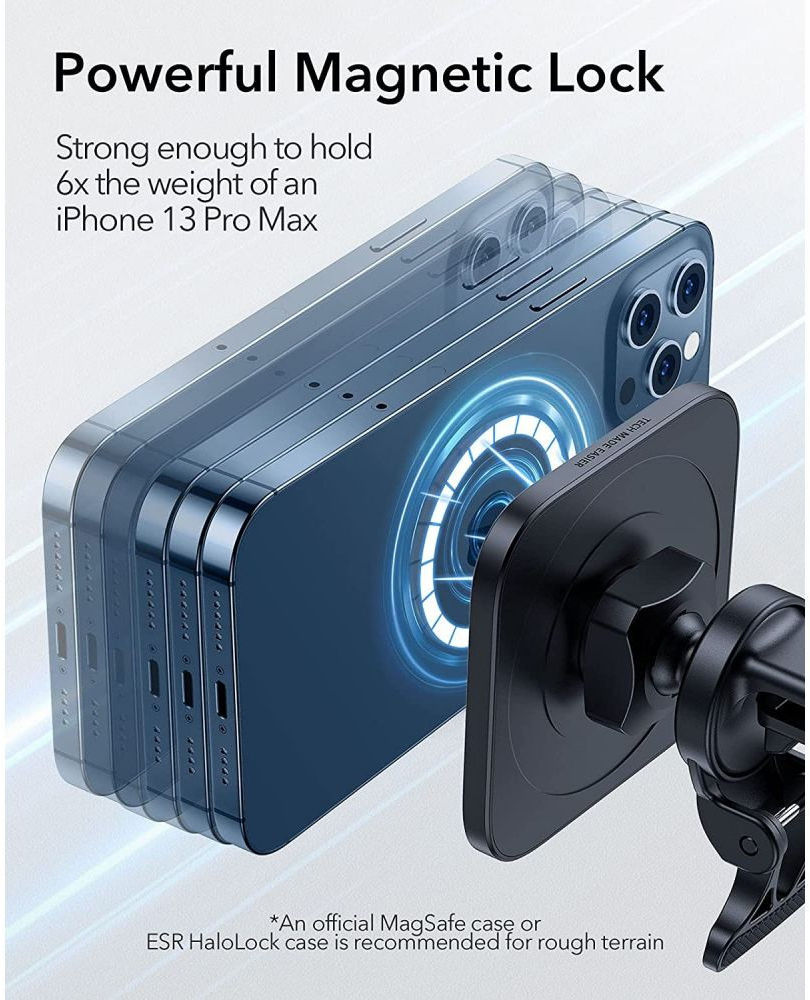 ESR HaloLock MagSafe Telefoonhouder Ventilatierooster Auto afbeelding 3