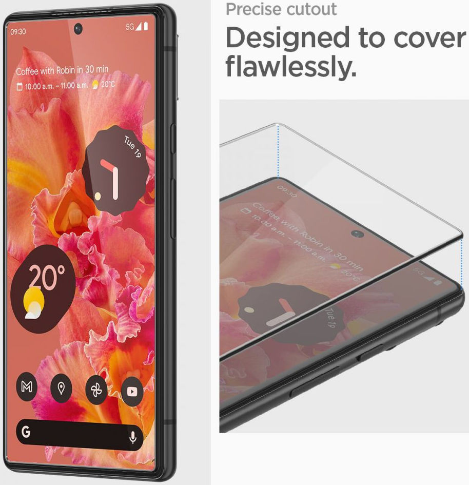 Spigen AlignMaster Google Pixel 6 Screen Protector Tempered Glass afbeelding 6