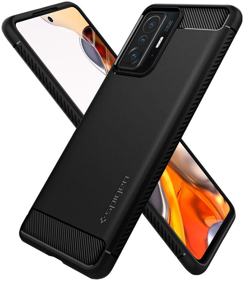 Spigen Rugged Armor Xiaomi 11T / 11T Pro Hoesje Back Cover Zwart afbeelding 11