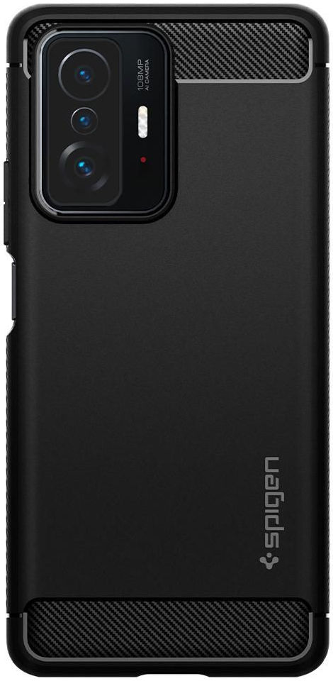 Spigen Rugged Armor Xiaomi 11T / 11T Pro Hoesje Back Cover Zwart afbeelding 3