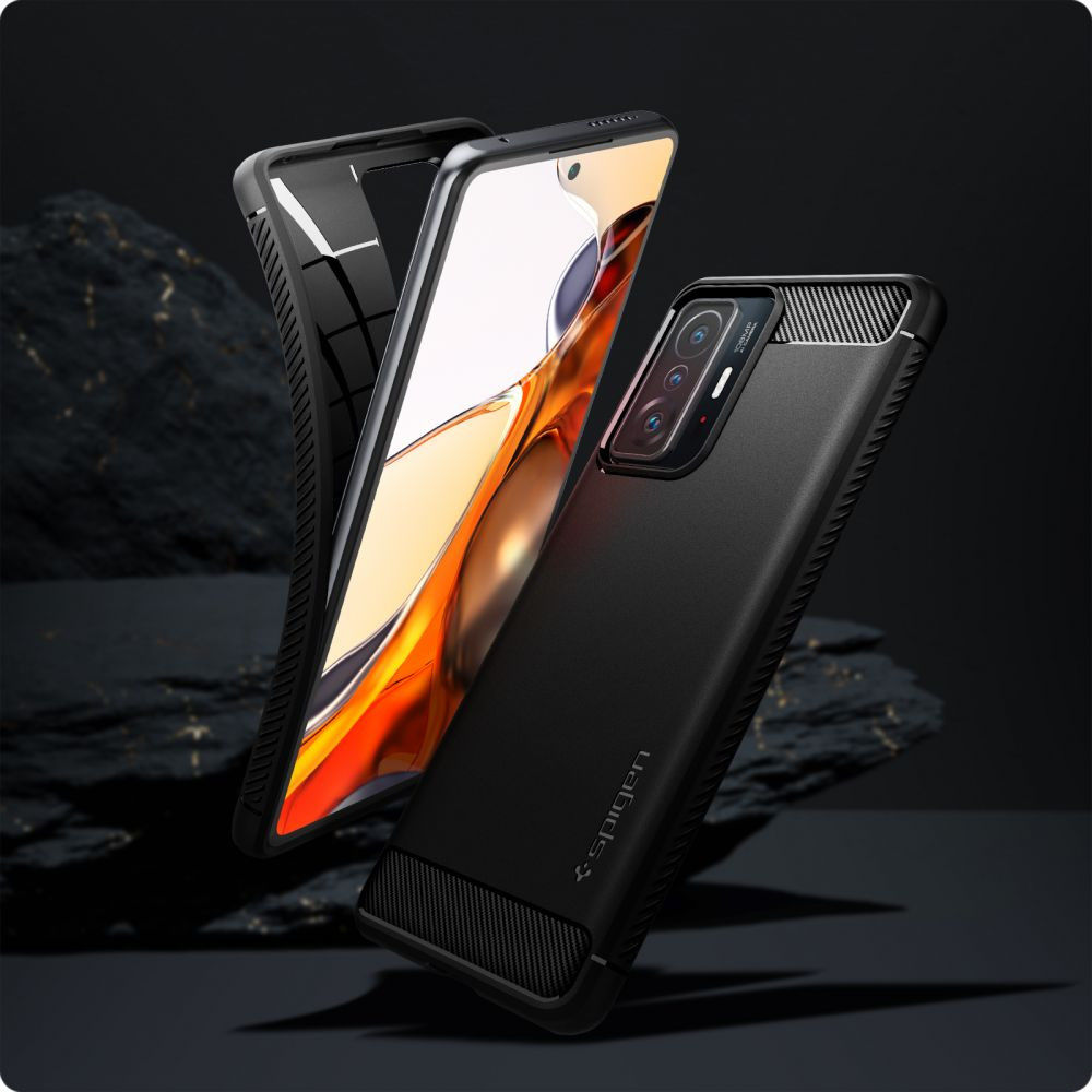 Spigen Rugged Armor Xiaomi 11T / 11T Pro Hoesje Back Cover Zwart afbeelding 8