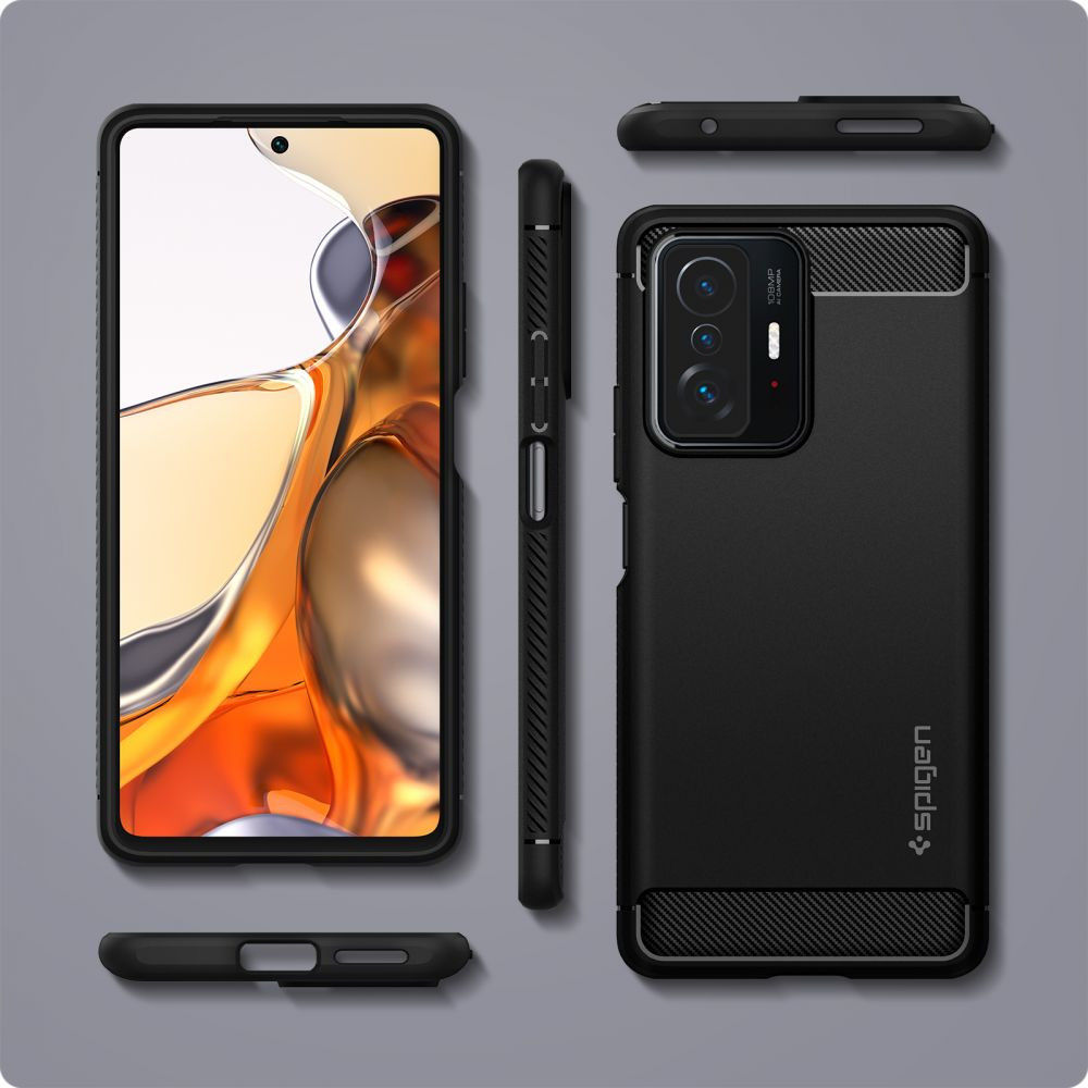Spigen Rugged Armor Xiaomi 11T / 11T Pro Hoesje Back Cover Zwart afbeelding 9
