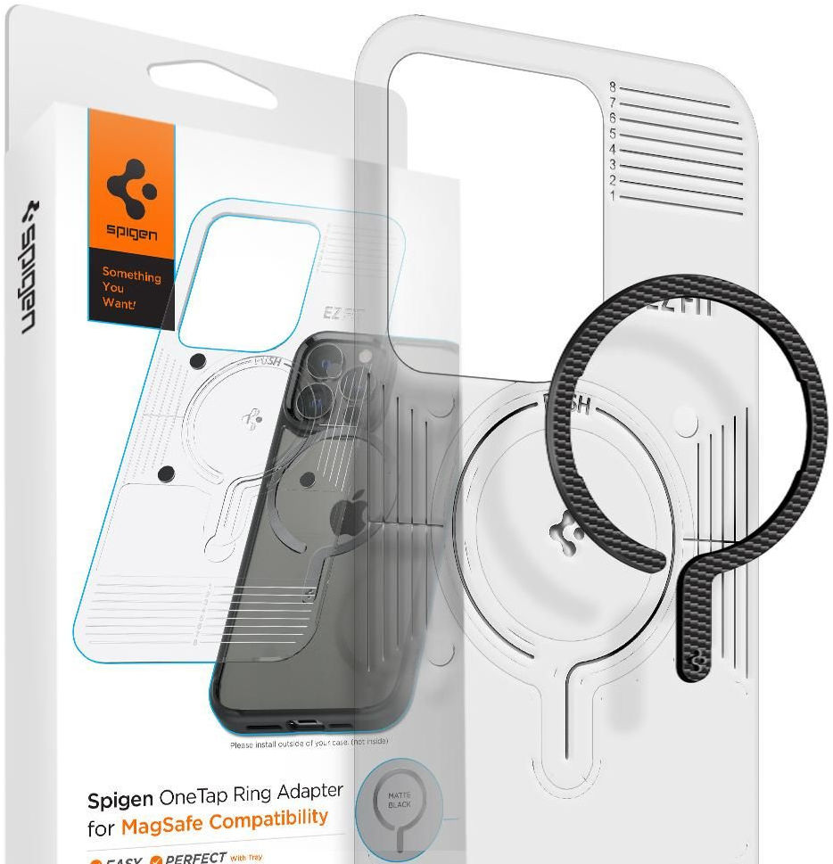 Spigen OneTap MagSafe Magneet Versterker Sticker Carbon Fiber afbeelding 1
