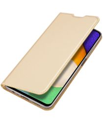 Dux Ducis Skin Pro Samsung Galaxy A13 4G Hoesje Wallet Book Case Goud
